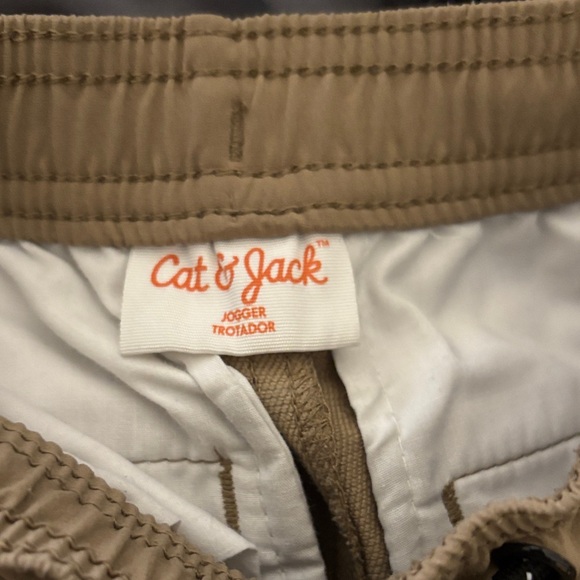 Cat & Jack Gray and Tan Kids Joggers x2 - Picture 4 of 4
